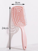 Lady's Pink Hollow Out Design Anti-static Vent Brush - Coral Pink